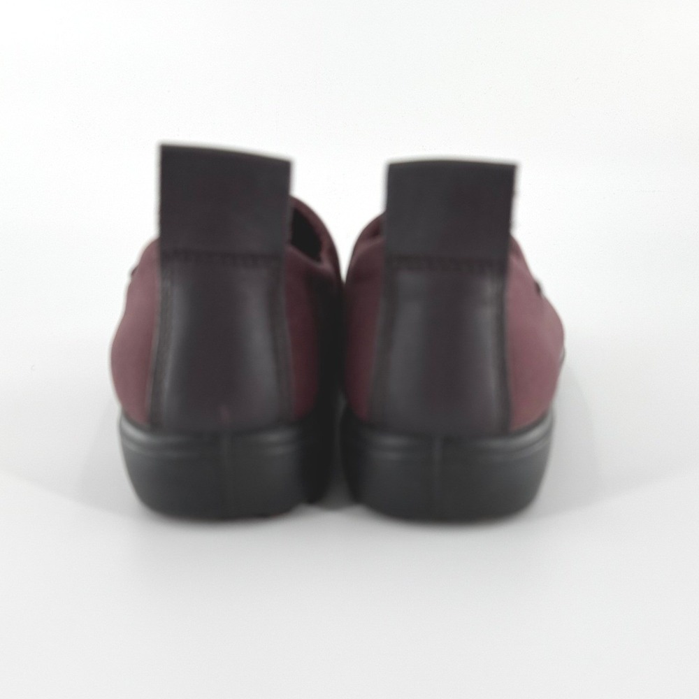 ECCO Soft 7 Gore-Tex Slip On Sneakers Fig Burgundy Waterproof Walking Shoes 38 - Picture 3 of 6